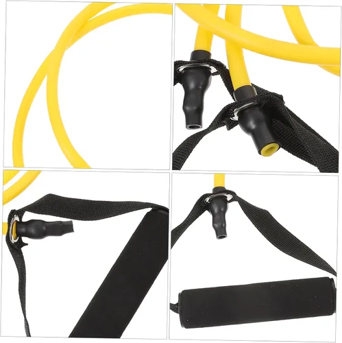 Miniatura 2 de Sosoport Bandas de resistencia con mango, cuerda de tracción elástica, cuerda de tracción, ejercicios de banda elástica, bandas de entrenamiento