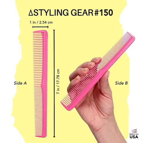 Miniatura 2 de Styling Gear Juego de 150 peines de peluquería para hombres, peines para mujeres, peines para estilista, barba, bigote, peine de bolsillo, fabricado