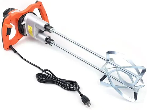 Miniatura 6 de Mezclador eléctrico de mortero de hormigón, 1800 W, portátil, de doble paleta, mezclador de concreto para taladro con 2 velocidades, agitador