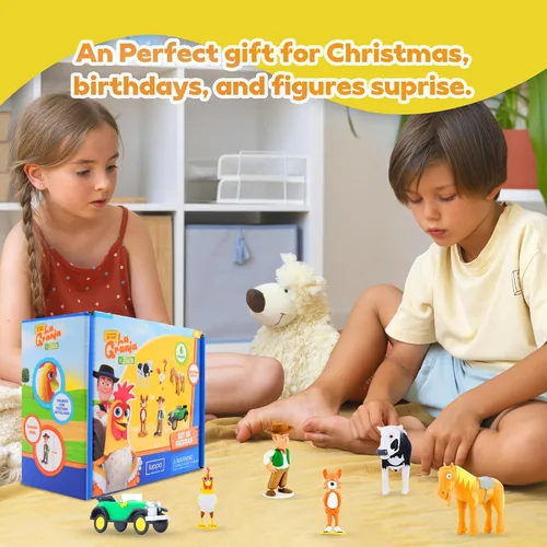 Miniatura 7 de LUPPA La Granja de Zenon - Set de 6 Figuras de Acción y Aventura para Niños, Set de Juguetes de la Granja Zenon, Zenon, Percheron, Beto, Lola