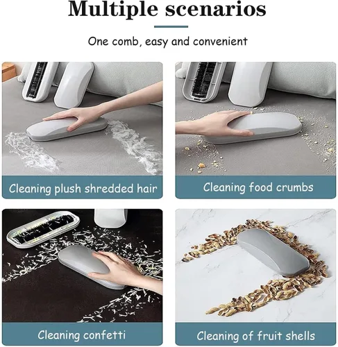 Miniatura 5 de Barredora multifuncional de migas de mesa, colector de residuos de cerdas suaves para mesa, alfombras, sábanas, sofás, cepillo de limpieza de ropa