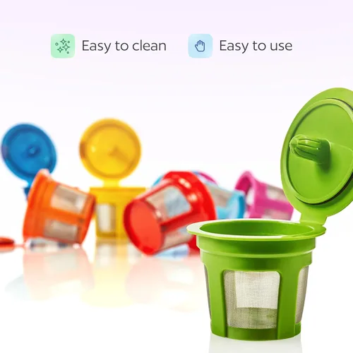 Miniatura 3 de Breworo 6 Filtros reutilizables cápsulas K-Cup rellenables para cafeteras Keurig 2.0, K200, K250, K300, K350, K400, K450, K460, K500, K550, K560