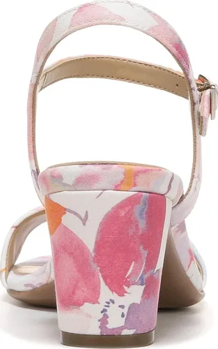 Miniatura 4 de Naturalizer Sandalias de tacón Bristol para mujer, Floral blanco y rosa.