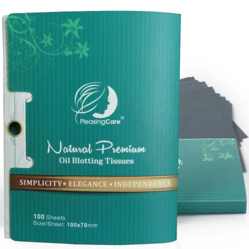 Miniatura 10 de Pañuelos naturales absorbentes de grasa facial, hojas de papel para eliminar manchas de grasa facial Bambú-Carbón vegetal