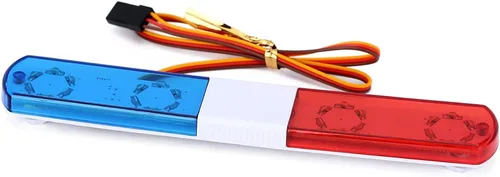 Miniatura 16 de Paquete de 2 luces LED circulares ultra brillantes de policía, lámpara estroboscópica giratoria y alarmante, 5 modos, compatible con 1/8 1/10 1/14