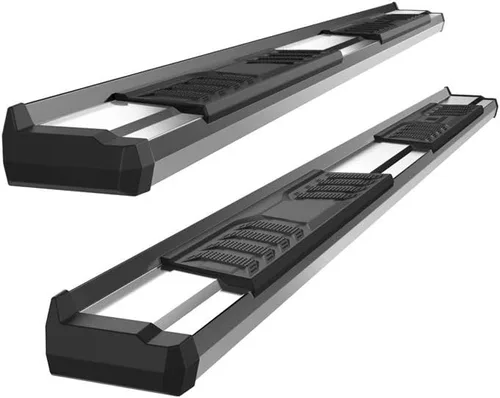HD Ridez Estribos de barras Nerf pulidas estilo OE compatibles con Toyota Tundra 2007-2021 CrewMax