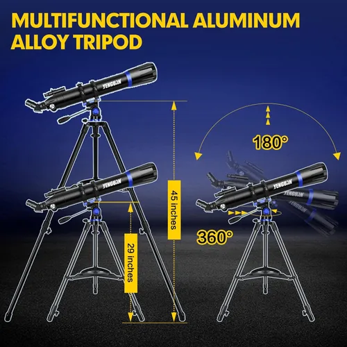 Miniatura 4 de Telescopio, apertura de 90 mm 800 mm - Telescopio para adultos y niños, telescopios refractores profesionales para adultos de alta potencia
