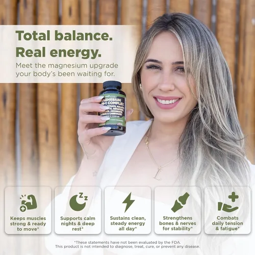 Miniatura 2 de Complejo de magnesio de Gade Nutrition 10 en 1 - Glicinato, citrato, malato, óxido, taurato, aspartato, gluconato, ascorbato, lactato, carbonato