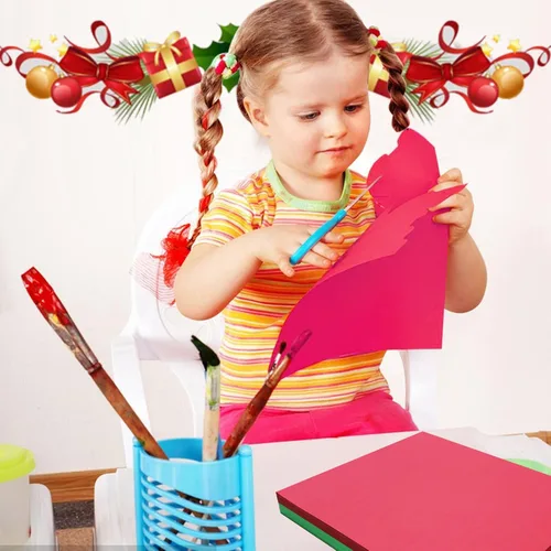 Miniatura 6 de 100 piezas de papel grueso de cartulina de Navidad, papel de cartulina A4 rojo y verde de 70 libras, papel de cartulina imprimible de grosor medio