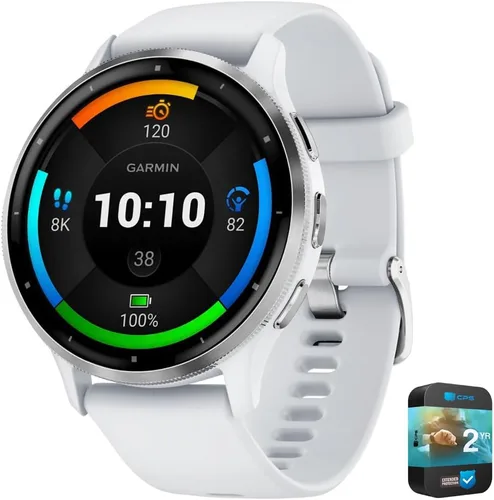 Garmin Venu 3 Reloj inteligente de salud y fitness con GPS, bisel de acero plateado y caja Whitestone (45mm) | Modelo oficial del socio de EE. UU. |