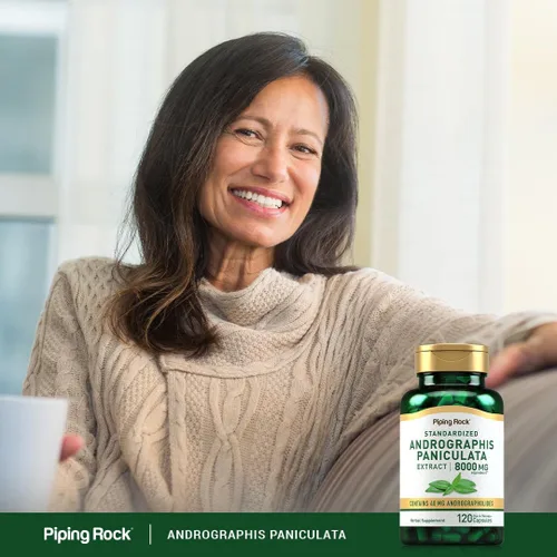 Miniatura 5 de Piping Rock Andrographis Paniculata Extract 120 cápsulas Suplemento herbario estandarizado Sin OMG, sin gluten