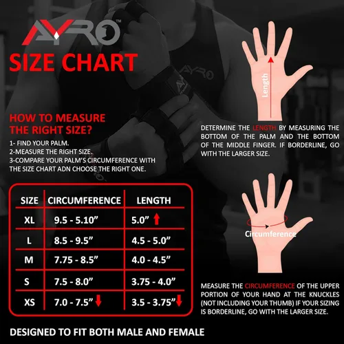 Miniatura 4 de AYRO Workout Gloves for Men & Women – Gym Gloves for Men, Weight Lifting Gloves, with Wrist Support, Breathable Palm Padding, Non-Slip Grip – Ideal