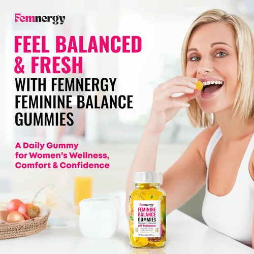 Miniatura 2 de Feminine Balance - Gomitas probióticas para mujer, salud vaginal y equilibrio del pH, suplemento natural de gomitas con probióticos, piña