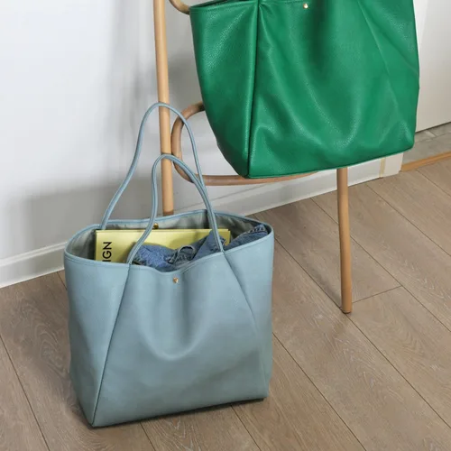 Miniatura 19 de HOXIS Bolso de mano de cuero PU de gran tamaño para mujer, bolso de fin de semana, bolso de viaje