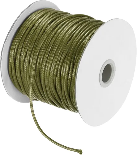 Miniatura 89 de MECCANIXITY Cordón encerado de poliéster encerado de 0.020 in, cuerda de cera de 175 yardas para hacer pulseras, collares, cuentas, joyería y Negro