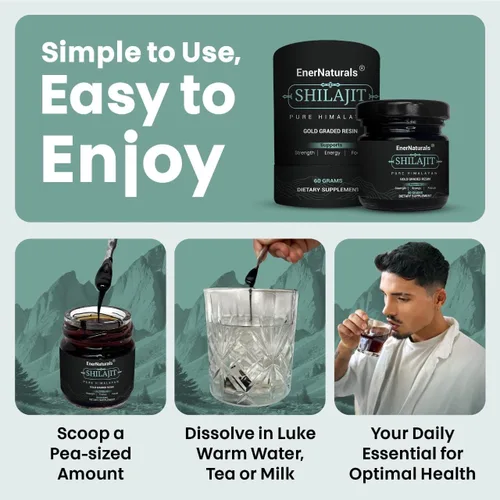 Miniatura 5 de Resina Shilajit pura del Himalaya de 2.12 oz, Shilajit de grado dorado para hombres y mujeres, 500 mg Ácido fúlvico y más de 85 minerales traza