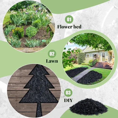 Miniatura 6 de Frienda Mantillo de goma triturado de 2.23 pies cúbicos - 40 libras de miga de goma mantillo negro anhelo suelo protector para áreas de suelo