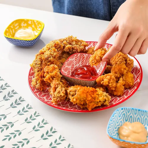 Miniatura 8 de KitchenTour - Juego de 6 cuencos de cerámica para salsa de soja de 3 onzas, cuencos de porcelana para condimentos, ketchup, soja, barbacoa, juego