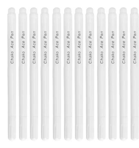 Miniatura 4 de 12 bolígrafos de marcado de tela borrable en agua, marcador de tela de tinta que desaparece, para coser, aire, borrable, soluble en agua, tinta