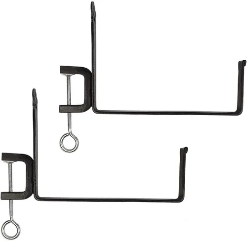 Miniatura 9 de Achla Designs SFB-01C Caja de flores con abrazadera, soporte de cubierta de 6 pulgadas, negro