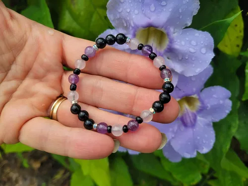 Miniatura 19 de Karelia Creations Pulsera de protección de shungite para niños, idea de graduación 100% auténtica, se adapta a la mayoría de los adolescentes