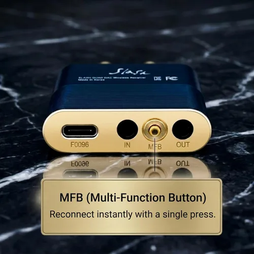 Miniatura 6 de Slash Receptor de audio Bluetooth de 6 alta resolución para estéreo doméstico, adaptador inalámbrico audiófilo con ESS Quad DAC (ES9219), entrada