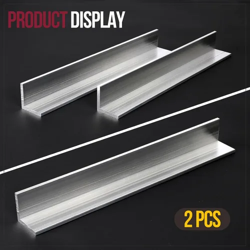 Miniatura 7 de 2 PIEZAS de Ángulo de Aluminio 6061 de 1.5" x 1.5" x 1/5", Barra de Ángulo de Aluminio de 13 Pulgadas, Material de Molinillo T6511, Grosor de 5mm