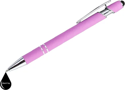 Miniatura 3 de Express Pencils Pastel de goma suave al tacto, colores pastel, bolígrafo con punta de lápiz capacitivo, un elegante bolígrafo de metal premium