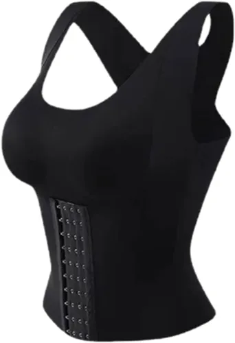 DevilAngel Faja moldeadora de pecho frontal para mujer, brasier de pecho de cintura 3 en 1, corsé sin costuras de color sólido