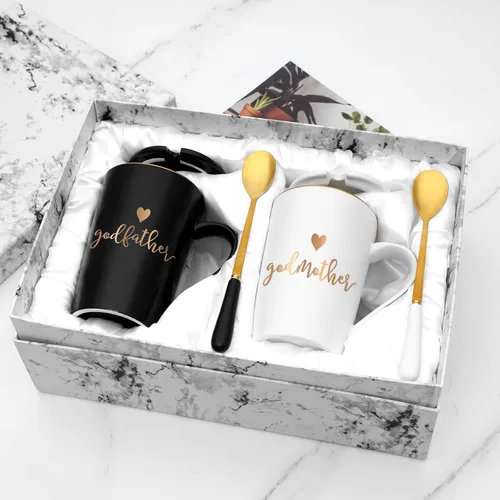 Miniatura 7 de YHRJWN Regalo de Propuesta para Padrinos, Taza de Café para Madrina y Padrino, Regalos de los Ahijados para los Padrinos, Regalos para Padrinos