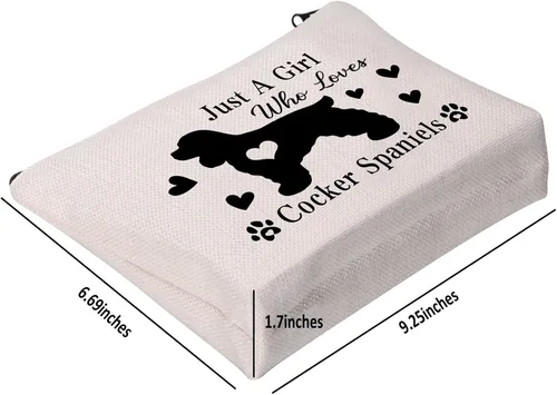 Miniatura 4 de G2TUP Cocker Spaniel Lover Gift Just A Girl Who Loves Dogs Bolsa de maquillaje para mamá Bolsa de cosméticos Bolsa de viaje con cremallera, Cocker