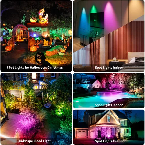 Miniatura 6 de Foco para exteriores, 15 W, RGBW, luces de paisaje que cambian de color, 12 V, iluminación de paisaje de bajo voltaje, control de aplicación, IP67