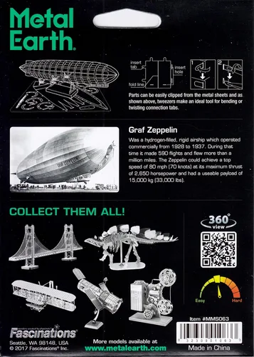 Miniatura 7 de Metal Earth GRAF Zeppelin - Kit de modelado de metal 3D Fascinaciones