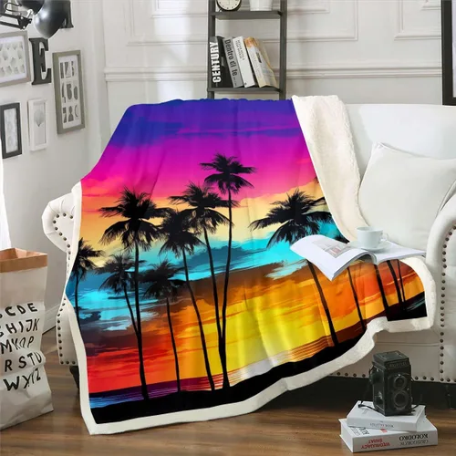 Miniatura 35 de Manta de olas oceánicas para cama, silla, retro, brújula, velero, manta náutica para decoración de dormitorio de niños, manta de vellón marino