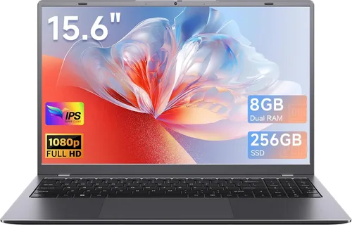 Computadora portátil de 15.6 pulgadas, 8 GB de RAM 256 GB SSD, procesador Pentium 6500Y de hasta 3.4 GHz, pantalla FHD IPS, WiFi 5, tipo C, portátil