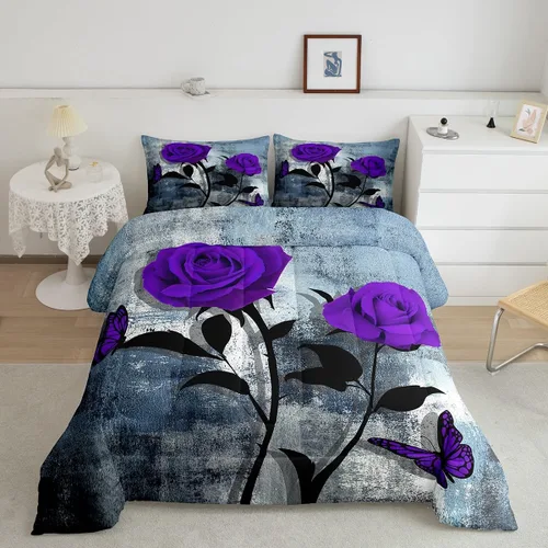 Miniatura 18 de Erosebridal Juego de ropa de cama turquesa tamaño individual para niños y niños, color verde azulado y gris degradado para niñas y adultos, relleno