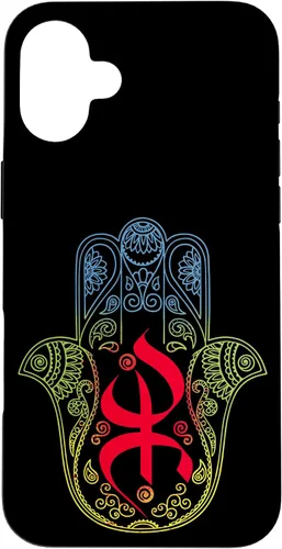 Miniatura 23 de Funda para iPhone 13 Pro Max Khamsa Amazigh Berber con símbolo de Yaz con colores vibrantes de la bandera