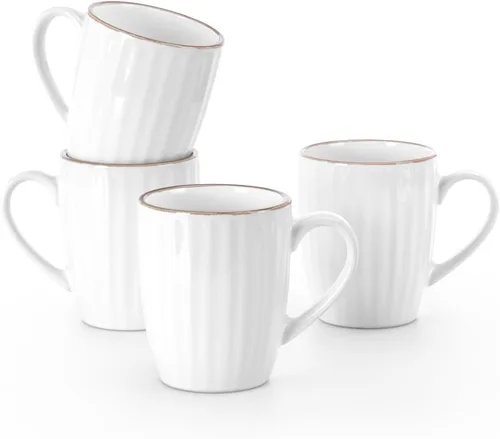 Miniatura 27 de famiware Venus - Tazas de café para 4, juego de tazas de 12 onzas, taza para beber con asa para café, té, cacao, leche, carbón