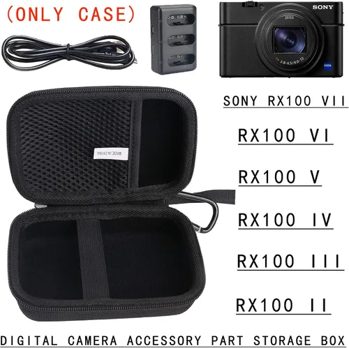 Miniatura 2 de Estuche rígido de almacenamiento de EVA compatible con Sony RX100 VII/RX100 VI/RX100 V/ RX100 IV/RX100 III /RX100 II Cámara digital Caja
