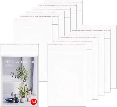Miniatura 12 de Bolsas autoadhesivas de celofán de 10 x 13 pulgadas, 200 unidades de plástico transparente resellable para impresiones de camisas, revistas