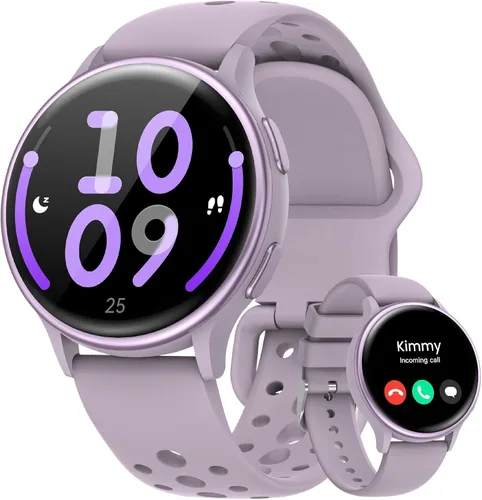 Relojes inteligentes para mujer (respuestahacer llamadas), monitor de actividad de pantalla AMOLED de 1.27 pulgadas con monitor de frecuencia
