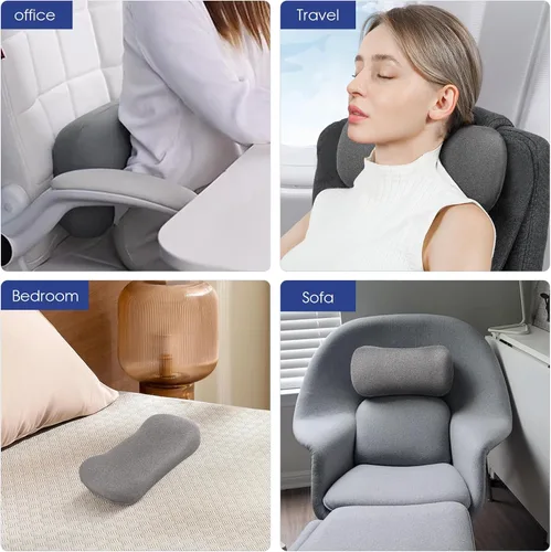 Miniatura 7 de COMFYTHERA Almohada cervical para el cuello para aliviar el dolor de dormir, almohada de cuello pequeño de espuma viscoelástica para aliviar