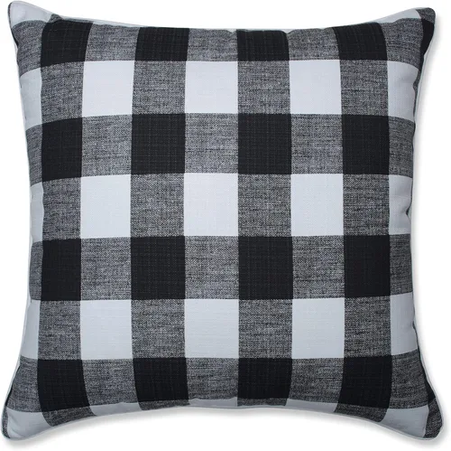 Miniatura 4 de Pillow Perfect Almohadas lumbares mate Anderson para exteriores/interiores, 11.5 x 18.5 pulgadas, color negro, paquete de 2