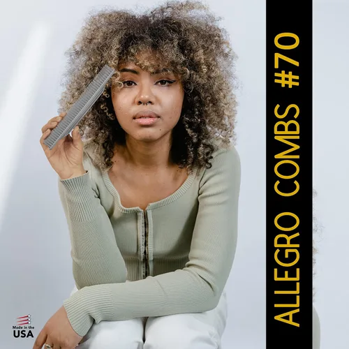 Miniatura 8 de Allegro Combs Peine desenredante de 3 filas, cepillo definidor de rizos de dientes anchos para cabello rizado de mujer, perfecto para estilistas
