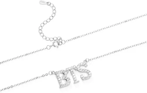 Miniatura 3 de YANENG KPOP Bangtan - Collar con colgante de circonita cúbica para fanáticos del ejército regalo para mujeres y niñas Metal Circonia cúbica