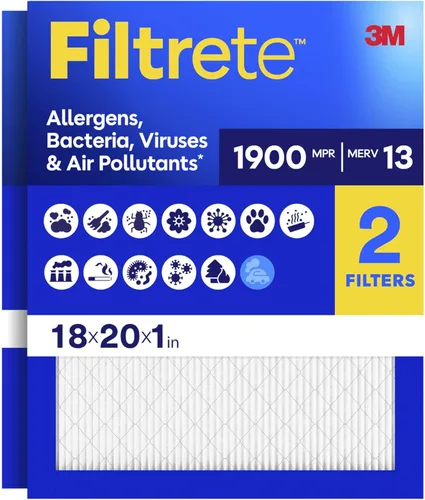 Miniatura 19 de Filtrete - Paquete de 2 filtros de aire para sistemas de climatización centralizada de 1900 MPR, que filtran alérgenos por completo para una vida