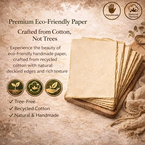 Miniatura 3 de Papel de acuarela hecho a mano de 8 x 6 pulgadas, 50 hojas de 5.29 oz/m² con borde grueso, papel 100% algodón virgen, papel de acuarela mixto