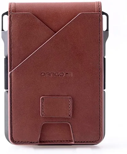 Miniatura 2 de Dango - Cartera M1 Maverick de aluminio mecanizado CNC, bloqueo RFID, fabricada en Estados Unidos, cartera Rfid, m, Bifold - Whiskey caféGris