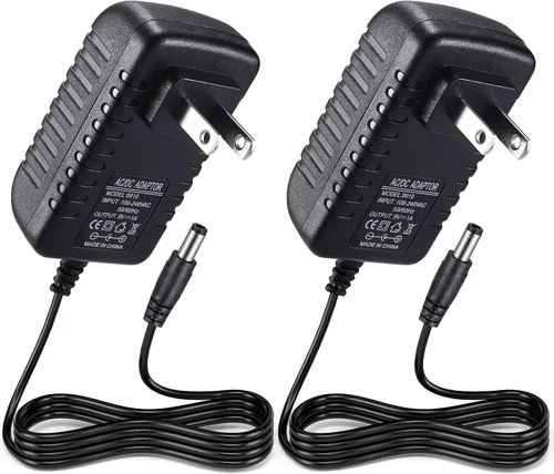 TOBWOLF 2 adaptadores de fuente de alimentación de 9 V 1 A, 9 W CA 100 V-240 V a CC 9 V 1 A, transformador de conmutación universal, adaptador de
