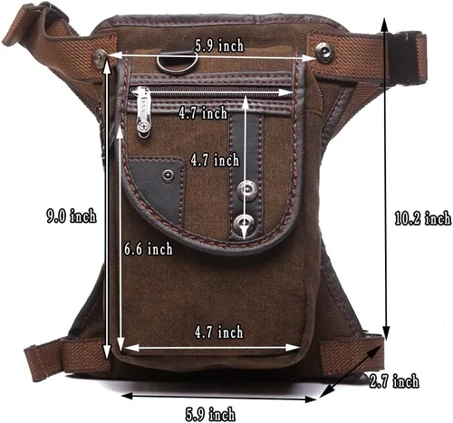 Miniatura 5 de Riñonera táctica al aire libre para hombres y mujeres, bolsa multifuncional para el muslo para motocicleta, bicicleta, senderismo, viajes, pesca